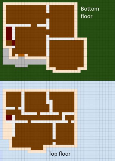 Minecraft House Measurements, Minecraft House With Dimensions, Minecraft House Two Floors, Minecraft House Layout With Numbers, Minecraft Cottage Floor Plans, Minecraft Floor Plans Houses, Minecraft House Floor Plans Cottage, Mc House Layouts, Mincraft Mansions Floor Plan