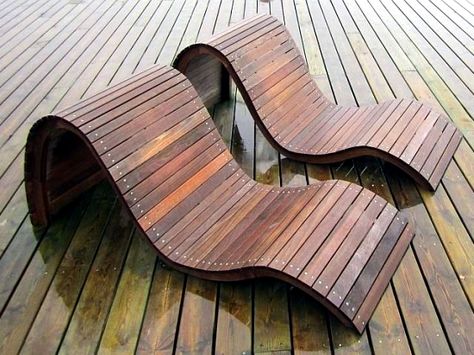 7 ultra-modern lounge chair designs made of wood for outdoor use Homemade Outdoor Furniture, Outdoor Chairs Wooden, Modern Wooden Chair, Modern Lounge Chair Design, Hanging Chair From Ceiling, Chair Design Wooden, Toddler Table And Chairs, Hot Tub Garden, Chair Designs