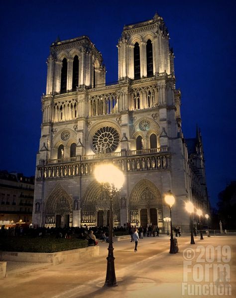 Notre Dame in the Moonlight People come from all over the world to admire the beauty of the centuries-old Notre Dame cathedral. Printed on professional, acid free, archival paper. Some cropping may occur on certain sizes.  Contact us for custom sizes. Tower Photography, Architecture Photography Buildings, Paris France Eiffel Tower, Eiffel Tower Photography, Antique Architecture, France Eiffel Tower, Notre Dame Cathedral, Digital Lifestyle, Building Designs