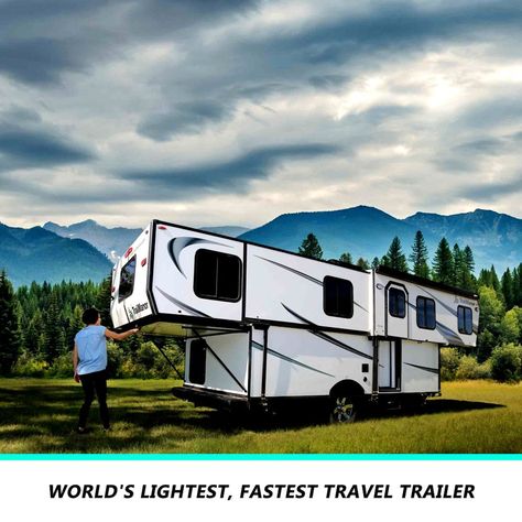 World's Lightest, Easiest Towing Travel Trailer | This is one of the world's lightest, easiest towing travel trailers. | By Myshify | Facebook Lightweight Trailers, Pop Up Trailer, Airplane Flying, Small Suv, Budget Vacation, Rv Ideas, Camper Interior, Best Insulation, Rvs For Sale