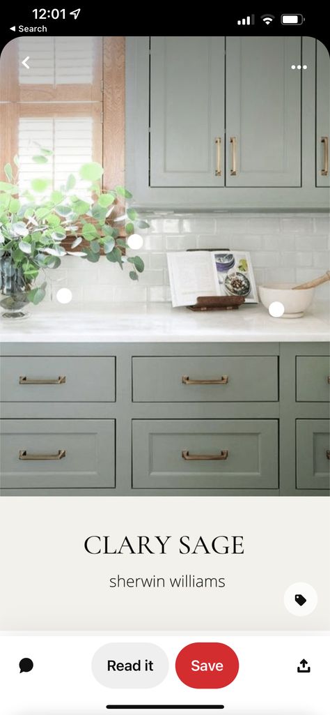 Cabinet Colours, Sage Kitchen, Kitchen Cabinet Paint, Paint For Kitchen Walls, Sage Green Kitchen, Living Room Wall Color, Cabinet Paint, Cabinet Paint Colors, Kitchen Walls