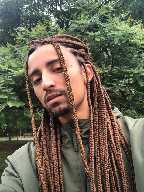 Long Braids Men Black, Men With Long Braids, Box Braids Man, Singles Box Braids Men, Men Long Braids, Man Box Braids, Fulani Braids Men, Box Braids Male, Long Braids Men