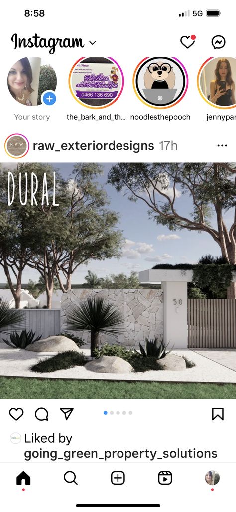 Front Gates & Fence & Letterbox
￼
￼
￼
￼

￼
￼
￼
￼
￼
￼
￼
￼
Landscape Designer on Instagram
Landscape Designer on Instagram: "NSW

Clients wanted a Coastal/native/resort feel exterior design keeping in mind that they are surrounded by bushland. The house is very white and they wanted to add some warmth by giving it that raw touch. 

We chose stone cladding from @artisanexterior.au
at the entrance which will add warmth and texture along with deco battens from @deco_australia for the entrance gate. Brass house number from us @raw_exteriordesigns. Large boulders and native planting for low maintenance and to create a grand entrance. 

Take a look at the reel to see more of this amazing design featuring full exterior design and landscaping, basketball court, firepit area and much more.

Prices st Entrance Gate, Instagram Landscape, Landscape Designer, Fire Pit Area, Front Gates, Stone Cladding, Entrance Gates, Firepit, Grand Entrance