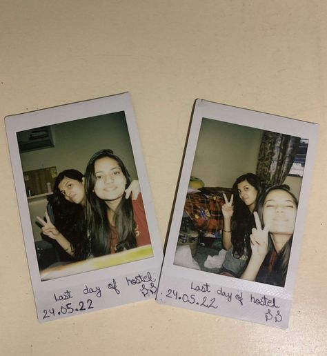 Polaroids... Hostel life.... Roommate goal 😍💙🤍 Hostel Life Quotes Missing Home, Roommates Quotes, Roommate Quotes, Memories Caption, Hostel Life, Farewell Quotes, Hostel Room, Missing Home, Journal Inspo