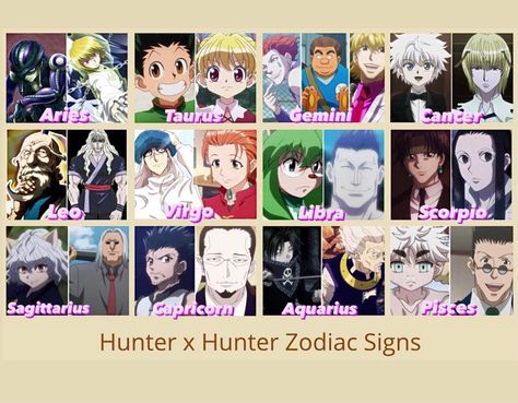 Melody Hunter X Hunter, Hunter X Hunter Zodiac, Isaac Netero, Dog Zodiac, High Council, Ging Freecss, Aquarius And Sagittarius, Leo And Aquarius, Libra And Leo