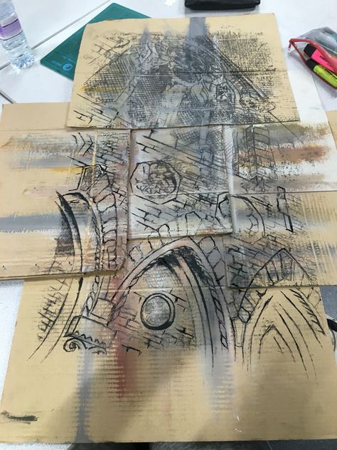 Mark Making Architecture, Ian Murphy, Aged Art, Layers Art, Collage Architecture, Decay Art, Advanced Higher Art, Buildings Artwork, Urban Painting