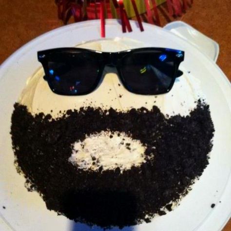 Have a bearded man in your life? Make him a bearded birthday cake with crushed Oreo cookies. Chocolate Birthday Cake For Men, Beard Cake, Cake For Him, Crushed Oreo, Birthday Cake For Husband, Cake For Husband, Birthday Cake For Him, Fathers Day Cake, Funny Birthday Cakes