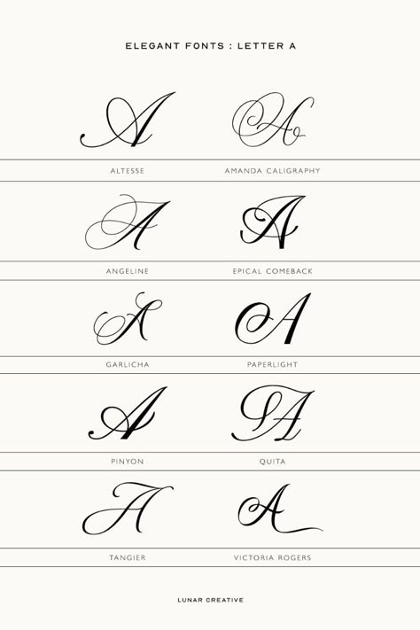 Tattoo Fonts Cursive Calligraphy Fancy Letters, Letter A Different Fonts, Letter A In Different Fonts, Cursive Letter A Tattoo, S Cursive Letter, The Letter A In Different Fonts, Alphabet Design Ideas, & Calligraphy, Elegant Calligraphy Fonts