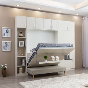 Design For Small Room, Hidden Wall Bed, Bed Murphy, Smart Furniture Design, Hidden Wall, Beds For Small Rooms, Murphy Bed Ikea, Furnitur Ruang Keluarga, Modern Murphy Beds