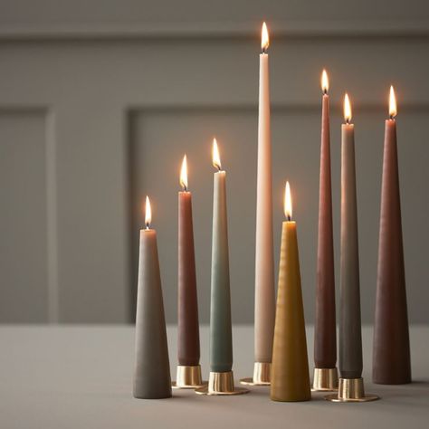 Ester & Erik candle sticks matte 2-pack from Ester & Erik - NordicNest.com Tapered Candle, Long Candles, Dinner Candles, Soft Clay, Easy Candles, Candle Dinner, Paraffin Wax, Taper Candles, Beeswax Candles