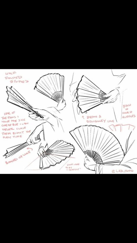 Holding A Fan Reference Drawing, Hand Fan Drawing Reference, Person Holding A Fan Reference, Holding Fan Pose Drawing, Asian Fan Drawing, Folding Fan Pose, Folding Fan Drawing, Fan Reference Pose, Holding A Fan Pose