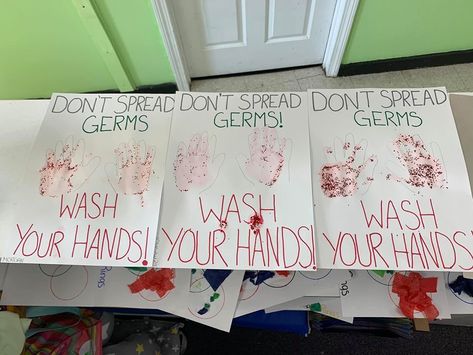 Germs Lesson Plan Preschool, Germs Craft Preschool, Nutrition For Preschool, Germ Activities, Germs Preschool Activities, Germ Crafts, Germs Preschool, Germs Lessons, Two Year Old Activities