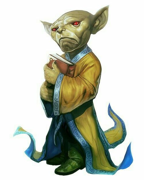 Goblin Wizard - Pathfinder PFRPG DND D&D d20 fantasy Goblin Art, Pathfinder Character, Goblin King, Heroic Fantasy, Pathfinder Rpg, Green Goblin, Fantasy Races, Dungeons And Dragons Characters, Dnd Art