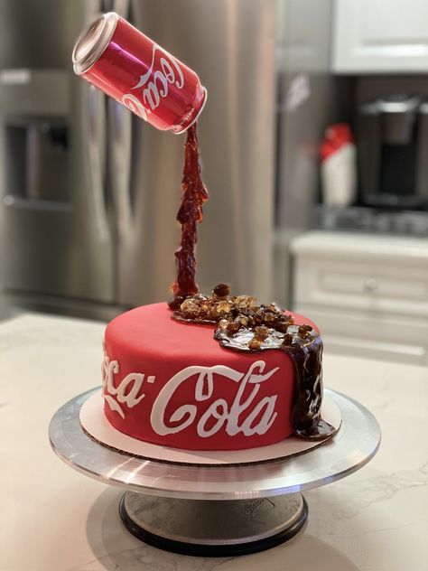 Gravity Cakes, Perfect Cake Pops, Coke Cake, Anti Gravity Cake, Coca Cola Cake, Nursing Cake, Cola Cake, Gravity Defying Cake, Realistic Cakes