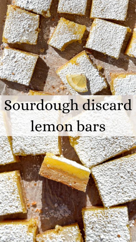 Sourdough Lemon, Shortbread Crust, Sourdough Discard, Lemon Bars, April Showers, Tart, Lemon, I Love