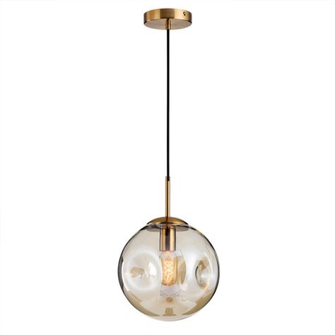 Nordic Glass Pendant Light Round Ball Lamp Ceiling Light Living Room Dining Room Bedside Lamp LZ142 Round Pendant Light, Luxury Lamps, Glass Light Fixture, Modern Pendant Lamps, Ball Lamps, Copper Lamps, Ceiling Lights Living Room, Glass Pendant Lamp, Iron Lighting