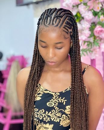 2022 Latest and Beautiful Hairstyles to Rock. - Ladeey Corn Row Rasta Braids, Exotic Braids, Nigerian Hairstyles, Hair Care Ideas, Protective Styles For Natural Hair Short, Tina Snow, Cornrows With Box Braids, Lemonade Braids Hairstyles, Cornrows Braids For Black Women