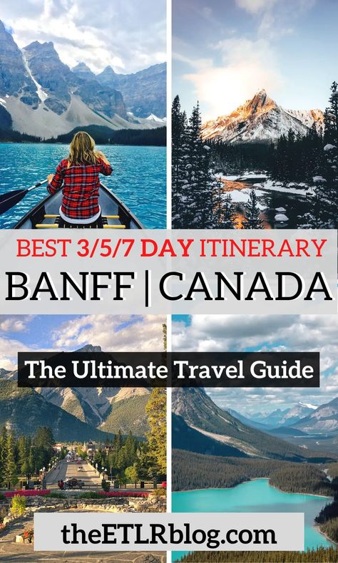 The Best Banff 3/5/7 Day Itinerary | Banff Trip Planner 2024 Best Time To Visit Banff, Banff Trip, Banff Itinerary, Things To Do In Banff, Canada Banff, Canada Christmas, Alberta Travel, Winter Tips, Canada Travel Guide