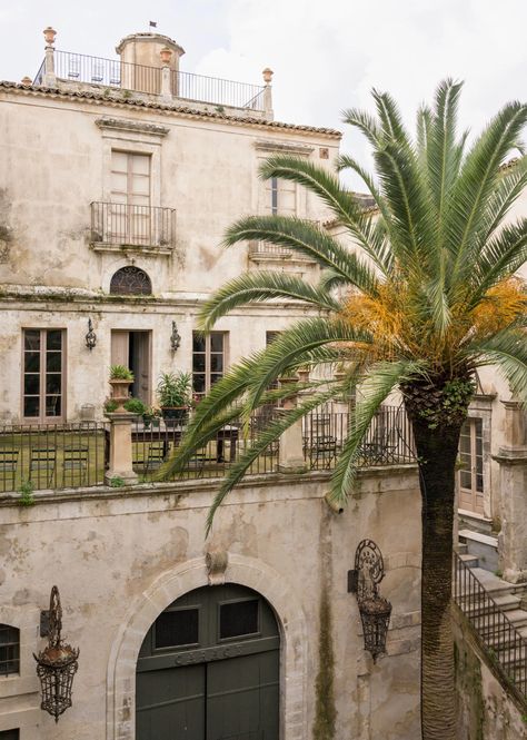 In Southeastern Sicily, Old World Architecture Meets Stunning Beaches - The New York Times Noto Sicily, Mediterranean Mansion, Sicily Travel, The Three Graces, Italian Villa, Three Graces, Style Magazine, Saltwater Pool, See Images