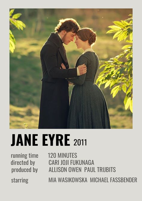 Jane Eyre Poster, Jane Eyre Film, Period Piece Movies, Jane Eyre Movie, Jane Eyre 2011, Jane Eyre Book, Romcom Movies, Pretty Movie, Iconic Movie Posters