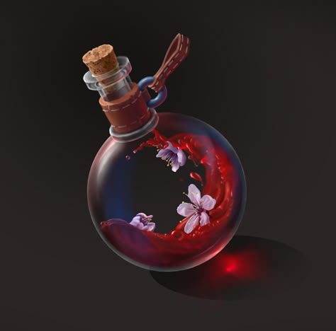 Fantasy Magical Items, Magic Lantern Fantasy Art, Fantasy Potion Art, Fantasy Props Art, Magic Bottle Drawing, Magic Items Art, Magical Items Art, Magic Potion Bottles Drawing, Magic Item Art