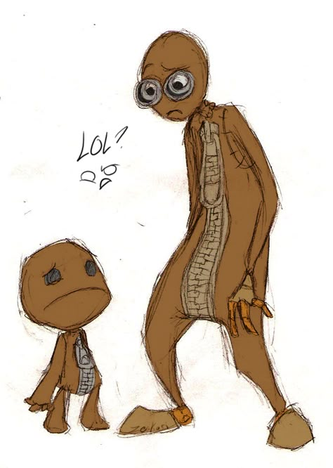 9 and Sackboy by Zeakari Little Big Planet Sackboy, Little Big Planet, Tim Burton, My God, Crossover, Get Inspired, Art Inspo, Cool Art, To Draw