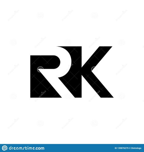 Rk Monogram, Negative Space Design, Logo Illustration, Negative Space, Letter Logo, Stock Vector, Vector Illustration, Monogram, ? Logo