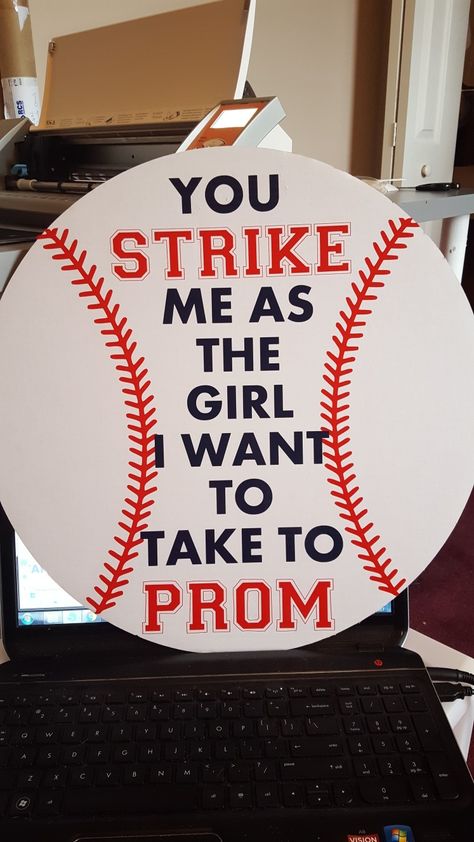 Baseball Promposal Baseball Theme Prom Proposal, Baseball Prom Proposal, Promposal Ideas Softball, Hoco Baseball Proposals Ideas, Baseball Promposal Ideas, Softball Homecoming Proposals, Baseball Sadies Proposal Ideas, Softball Promposals, Baseball Homecoming Proposal