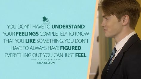 Nick Nelson Quotes, Heartstopper Quotes, Nick Nelson Heartstopper, Heartstopper Netflix, Netflix Quotes, Nick Nelson, Alice Oseman, Most Famous Quotes, Tv Show Quotes