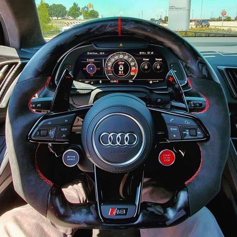 AudiLOOO❤VER on Instagram: “🔥Unique Audi R8 Steering Wheel🔥 Save money on tuning parts: • @ultimatecustomsuk 10% with code AUDILOVER • @bk.motorsport 10% with code…” Rs6 Audi, Dream Cars Audi, Roadster Car, Luxury Cars Audi, Audi Car, Tesla Roadster, Audi Rs6, Caption This, Street Racing Cars