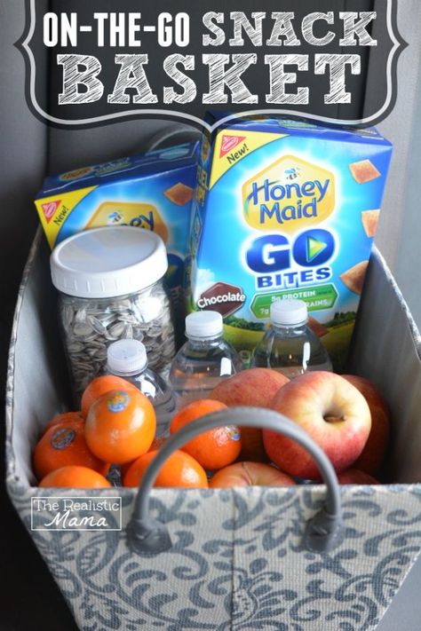 Car Organization Ideas - On The Go Snack Basket - DIY Tips and Tricks for Organizing Cars - Dollar Store Storage Projects for Mom, Kids and Teens - Keep Your Car, Truck or SUV Clean On A Road Trip With These solutions for interiors and Trunk, Front Seat - Do It Yourself Caddy and Easy, Cool Lifehacks http://diyjoy.com/car-organizing-ideas Car Organization Kids, Sport Snacks, Baseball Snacks, Sports Snacks, Car Snacks, Snack Basket, Car Organization Diy, Kids Baskets, Road Trip Snacks