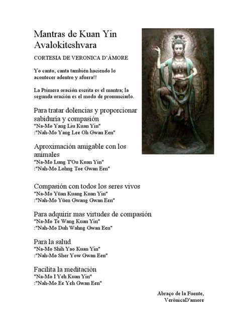 Mantras de la Diosa Kuan Yin Quan Yin, Kuan Yin, Kwan Yin, White Witch, Spell Book, Creative Writing, Feng Shui, Mantra, Reiki