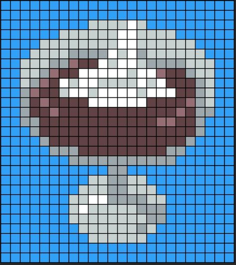 Jelly Desert, Sweet Cafe, Coffee Jelly, Pearl Beads Pattern, Saiki K, Saiki Kusuo, Pixel Art Grid, Tapestry Crochet Patterns, Anime Pixel Art