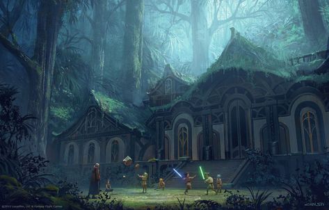 Star Wars Art Dump - Imgur Star Wars Illustration, Concept Art World, Star Wars Concept Art, Star Wars Rpg, The Old Republic, Star Wars Artwork, Beautiful Forest, Star Wars Images, Star Wars Episodes