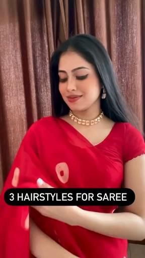 3 easy hairstyles you can carry with a saree #Fashion #Beautiy #Style #smile #gir… [Video] | Hair style on saree, Simple hairstyle for saree, Easy hairstyles for long hair Hairstyles To Do With Saree, Long Hairstyles With Saree, Saree Styles Hairstyle, On Saree Hairstyle, Front Hair Styles For Saree, Hair Style With Saree Outfit, Best Hairstyles For Saree, Cute Hairstyles For Saree, Hairstyles In Saree Fashion Styles