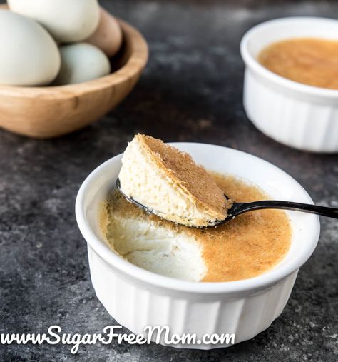 Sugar Free Keto Egg Custard (Carnivore, Low Carb, Gluten Free) Keto Egg Custard Recipe, Sugar Free Egg Custard, Keto Egg Custard, Keto Puddings, Keto Custard, Creme Brulee Recipe Easy, Egg Custard Recipes, Kasey Trenum, Sugar Free Whipped Cream