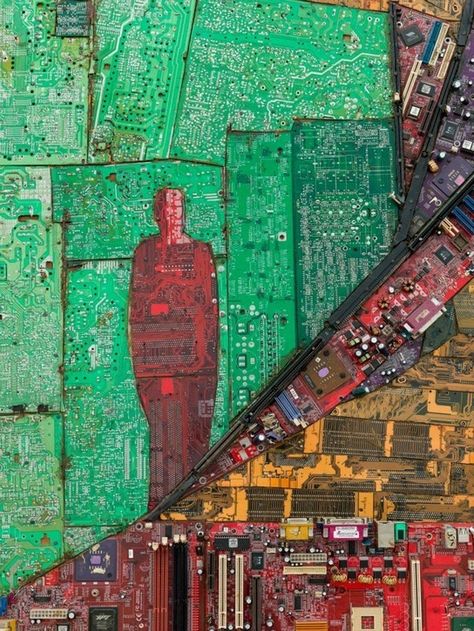 Ethiopian Artist Elias Sime Recycles Discarded Circuit Boards into Computer-Part Collages Recycled Material Art, Sculpture Contemporary Art, Story Maps, Sculpture Contemporary, Circuit Board Design, Found Object Art, Computer Art, 3d Texture, Ap Art