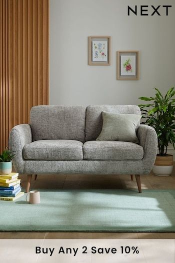 Small Sofas For Small Spaces, Grey Sofa Inspiration, Highback Armchair, Small Couches, Modern Couches, Therapy Space, Modern Grey Sofa, Living Area Ideas, Two Seater Couch