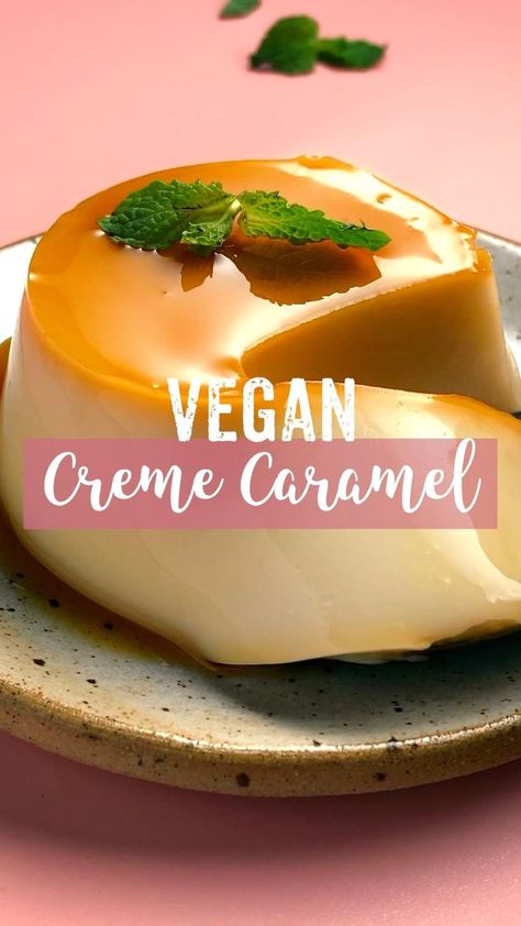 Vegan Lactose Free Recipes, Gluten Free Vegan Baking Recipes, Vegan Creme Caramel, Vegan Gluten Free Sweets, Vegan Dessert Bread, Vegan Cream Cake, Vegan Simple Dessert, Vegan Flan Recipe, Vegan Dessert Videos