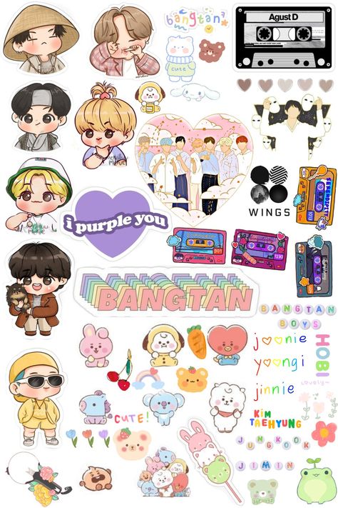 Bt 21 Stickers Printable, Bt21 Stickers Printable Hd, Jungkook Sticker Aesthetic, Cute Stickers Bts, Jungkook Sticker Printable, Bts Journal Stickers Printable, Bts Stickers Printable Aesthetic, Cute Stickers Printable Kawaii, Bts Stickers Printable