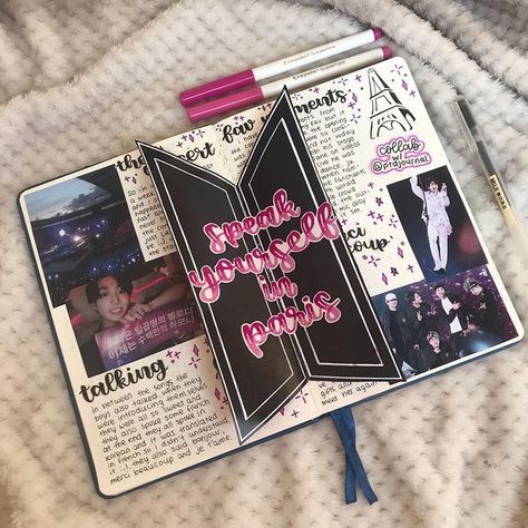 Kpop Journaling, Kpop Journal Ideas, K Pop Journal, Bts Journal, Bullet Journal Cover Ideas, Bullet Journal Notes, Astuces Diy, Bullet Journal Mood, Kpop Journal