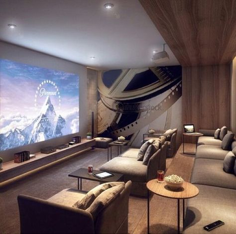 4 Tips to Building a Custom Luxury Home Cinema that You Can Afford Media Room Ideas Theatres, Home Theater Basement, Sala Cinema, Movie Theater Rooms, Home Theater Room Design, Theater Room Design, Home Cinema Room, Home Theater Decor, Home Theater Setup