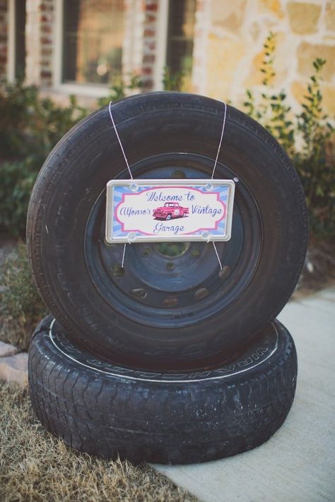 Lowrider Birthday Party, Mechanic Birthday Party Ideas, Vintage Car Themed Birthday Party, Mechanics Birthday Party, Cars Trucks Birthday Party, Car Themed Birthday Party, Mechanics Birthday, Vintage Car Birthday, Vintage Car Party