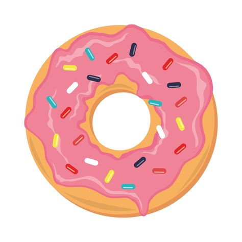 Donut Drawing, Donut Decorating Ideas, Candyland Cake, Donut Vector, Donut Dessert, Pink Donut, Vinyl Rug, Pink Donuts, Abstract Art Painting Diy