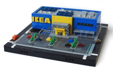 Get all your LEGO Klämtares at this tiny IKEA Lego Micro City, Lego Mini Builds, Lego Micro Builds, Lego Microscale, Lego Avengers, Lego Furniture, Lego Challenge, Construction Lego, Micro Scale