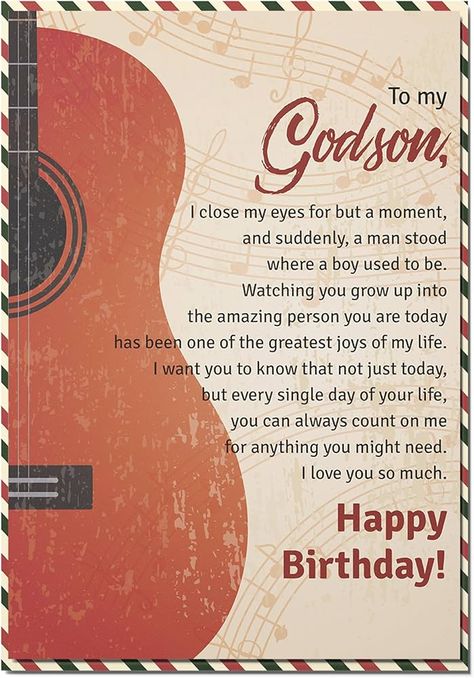 Amazon.com : BlinkWishes Birthday Card for Godson, Happy Birthday Wishes for Godson Greeting Card with Envelope and Seal, Happy Birthday Gift Idea for Godson Card : Office Products Happy Birthday Godson, Happy Birthday Gift, Birthday Wishes For Myself, Happy Birthday Gifts, S Quote, Be A Better Person, Happy Birthday Wishes, Love You So Much, Office Products