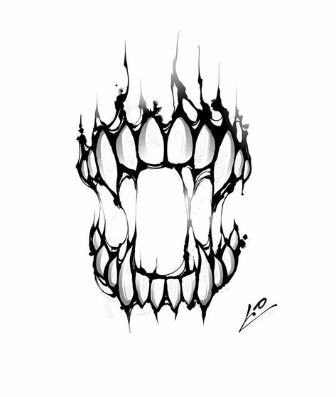 Fangs Tattoo, Elbow Tattoo Design, Vampire Tattoo Designs, Beautiful Spine Tattoos, Vampire Tattoo, Tooth Tattoo, Spine Tattoo Ideas, Celtic Cross Tattoos, Traditional Tattoo Designs