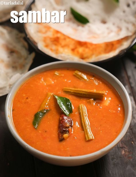 Sambar ( Sambhar, Idlis and Dosas) recipe, Authentic Sambhar South Indian Recipe Sambhar Recipe, South Indian Snacks, Indian Lentils, Methi Seeds, Lentil Stew, Fenugreek Seeds, Indian Breakfast, South Indian Food, Indian Snacks