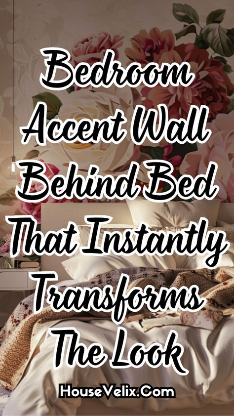 Looking to make your bed the true centerpiece of the room? A stunning bedroom accent wall behind the bed will give your space the drama and elegance it deserves. Create a bold statement with the perfect blend of colors and textures. Bedroom Feature Wall Behind Bed, Wallpapered Accent Wall Bedroom, Accent Walls In Small Bedroom, Wall Behind The Bed Ideas, Boxwood Accent Wall Bedroom, Vintage Wall Treatments, Bedroom Bed Wall Ideas, Guest Bedroom With Wallpaper Accent Wall, Wallpaper Accent Wall In Bedroom