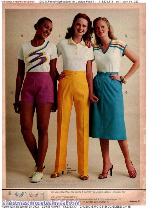 1980s Fashion Women Outfits, Seventies Outfits, Jcpenney Catalog, Fashion Women Outfits, 1980 Clothes, 1980s Fashion Women, 70s Summer, 1980 Fashion, Fashion Through The Decades